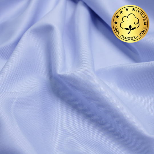 Tecido Camisaria fio 80 Maquinetado - Gradara Oxford 03 Celeste - 100% Algodão Pima