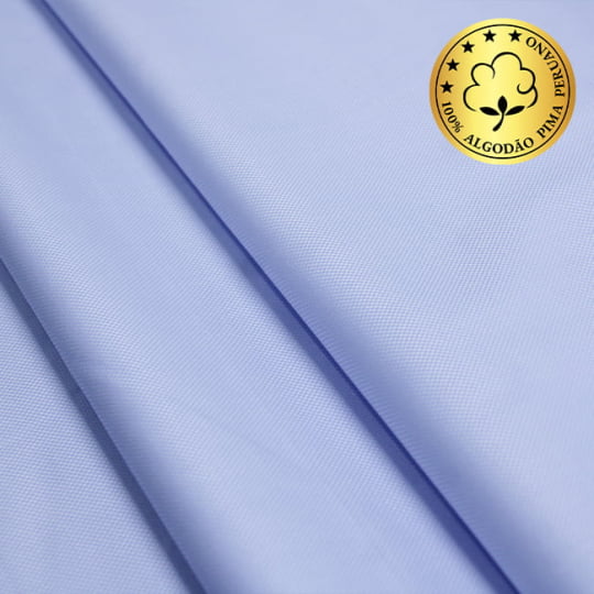 Tecido Camisaria fio 80 Maquinetado - Gradara Oxford 03 Celeste - 100% Algodão Pima