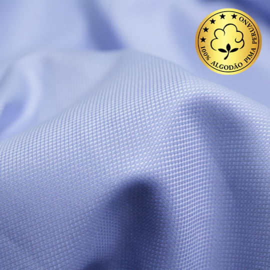 Tecido Camisaria fio 80 Maquinetado - Gradara Oxford 03 Celeste - 100% Algodão Pima