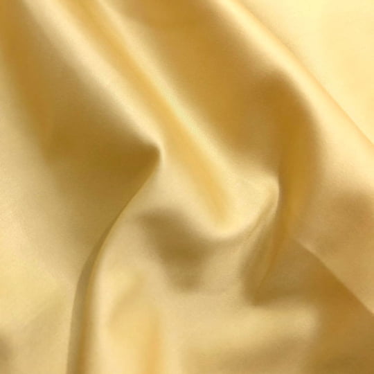 Tecido Tricoline Luxor 42 Amarelo Trigo Acetinado 100% Algodão Egípcio