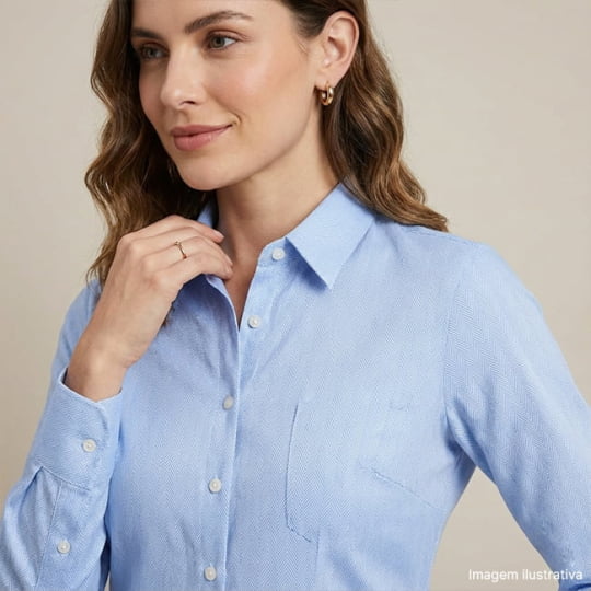 Tecido Camisaria Tricoline Fio 50 - Hórus 02 - Azul Claro - Maquinetado - 100% Algodão Tecido Camisaria Tricoline Fio 50 - Hórus 02 - Azul Claro - Maquinetado - 100% Algodão