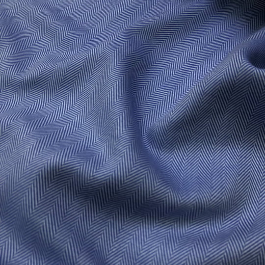 Tecido Camisaria Tricoline Fio 50 maquinetado Hórus 03 Royal 100% Algodão