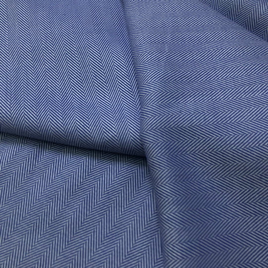 Tecido Camisaria Tricoline Fio 50 maquinetado Hórus 03 Royal 100% Algodão