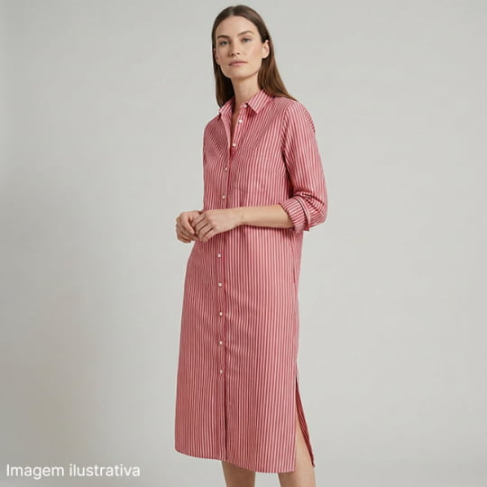 Tecido Camisaria Tricoline Fio 60 - Alexandria 322 - Listra GG Branco - Fundo Vermelho - 100% Algodão Tecido Camisaria Tricoline Fio 60 - Alexandria 322 - Listra GG Branco - Fundo Vermelho - 100% Algodão