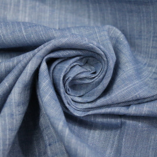 Tecido Cambraia de Algodão - Biarritz 10 - Azul Jeans - 100% Algodão