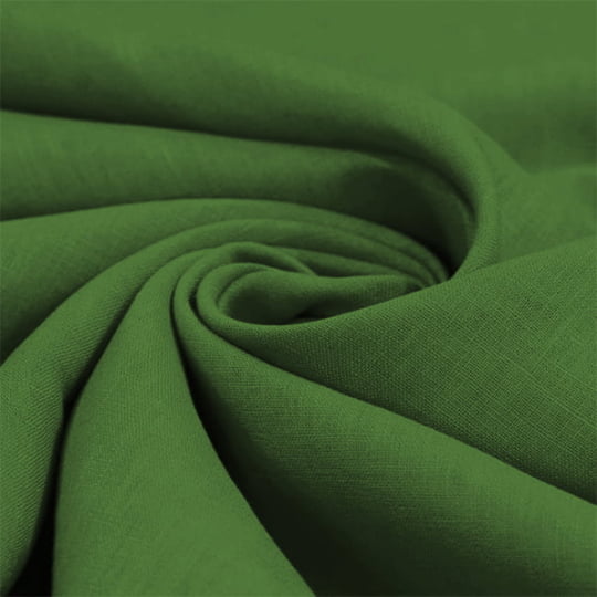 Tecido Cambraia de Linho Puro 67 Verde Natural - 100% Linho 150g
