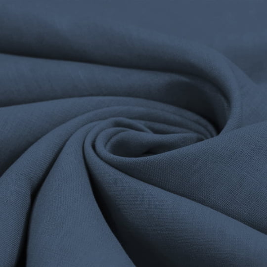 Tecido Cambraia de Linho Puro 68 Azul Jeans - 100% Linho 150g